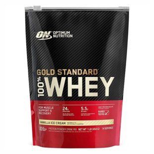 100% Whey Gold 450g - Strawberry 100-54-5371738-20 фото