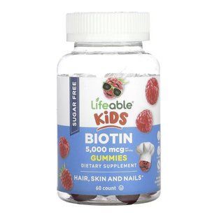 Biotin 5,000mcg Kids Sugar Free - 60 gummies 2023-10-7294 фото