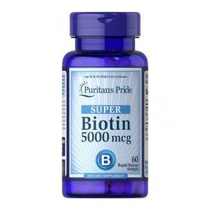 Biotin 5000 mcg - 60 caps 100-56-9081259-20 фото