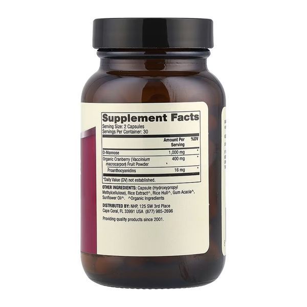 D-Mannose and Cranberry Extract - 60 caps 2023-10-6806 фото